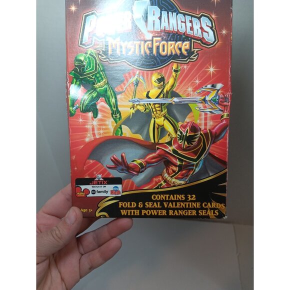 Vintage 32 Power Rangers Mystic Force Fold  Seal Valentines Paper Magic Group - Picture 2 of 4